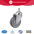 Chrome 4 Inch 130Kg Threaded Swivel TPU Caster